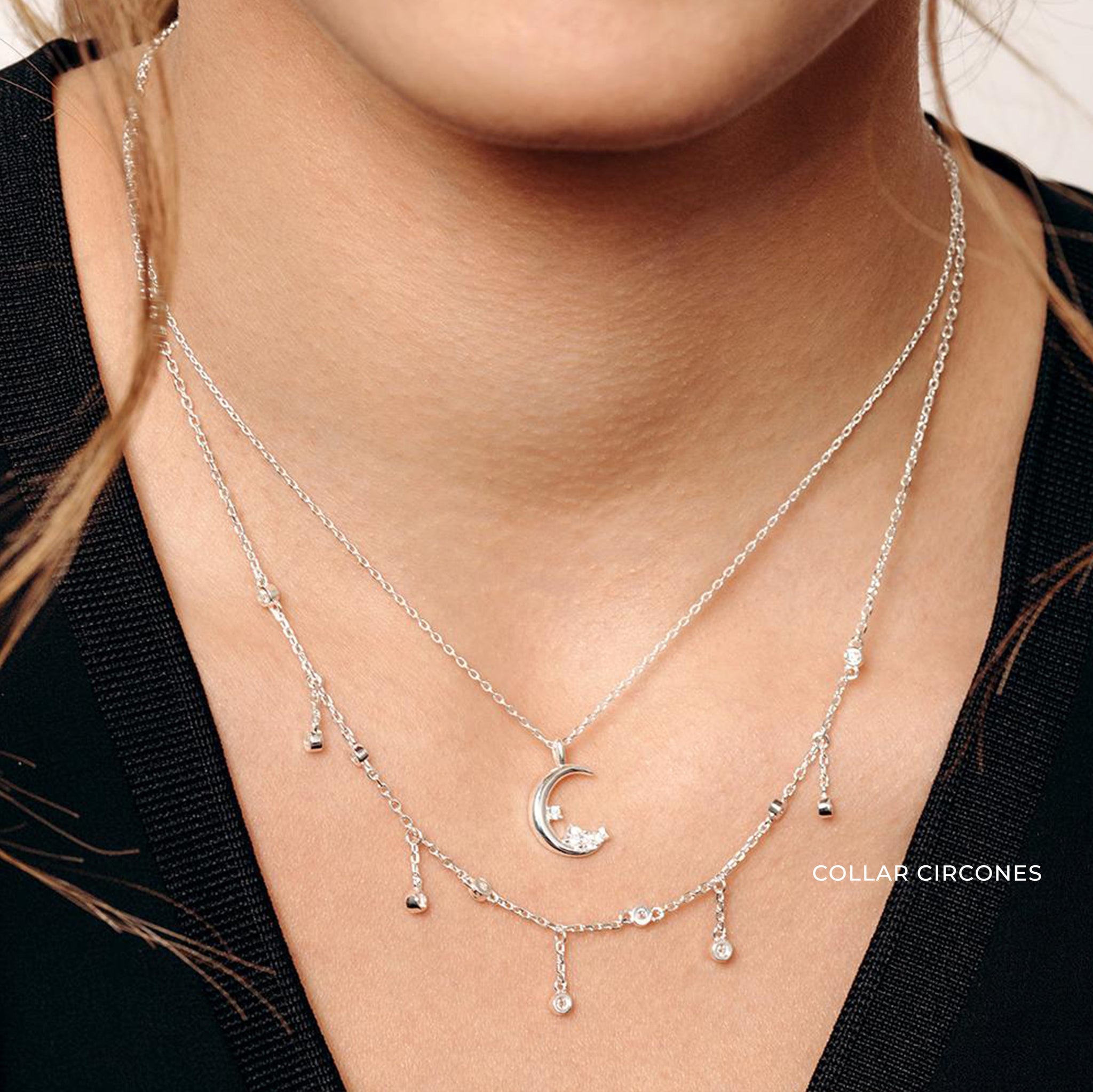 COLLAR MOON PLATA